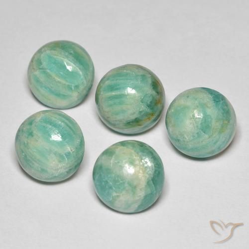 14.54ctw Naturale Verde freddo Amazzonite, Rotondo, Opaco