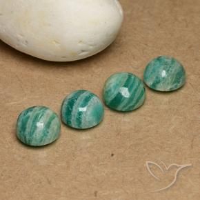 Gemme di Amazzonite Verde freddo naturale da 9.43 ct, Rotondo, Opaco
