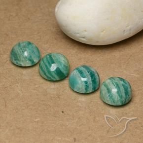 Gemme di Amazzonite Verde freddo naturale da 9.43 ct, Rotondo, Opaco