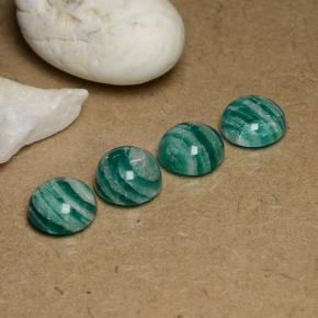 Amazzonite naturale verde da 13,99 ct, taglio rotondo, opaco