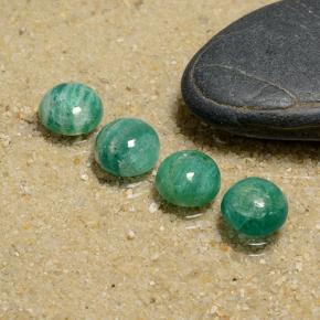 Amazzonite naturale verde da 4,61 ct, taglio rotondo, opaco