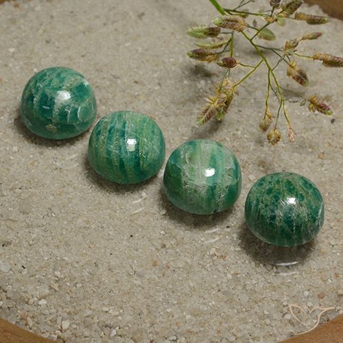 19.79ctw Naturale Verde freddo Amazzonite, Rotondo, Opaco