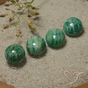 Gemme di Amazzonite Verde freddo naturale da 19.79 ct, Rotondo, Opaco