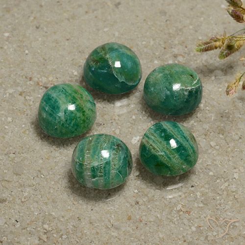 16.14ctw Naturale Verde Pino Freddo Amazzonite, Rotondo, Opaco