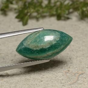 Amazzonite Verde freddo naturale da 7.00 ct, Taglio marquise, Opaco