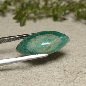 Amazzonite Verde freddo naturale da 7.00 ct, Taglio marquise, Opaco
