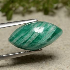 Amazzonite Verde medio-scuro naturale da 6.08 ct, Taglio marquise, Opaco