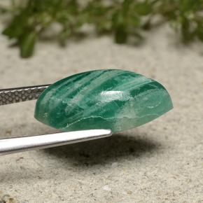 Amazzonite Verde medio-scuro naturale da 6.08 ct, Taglio marquise, Opaco