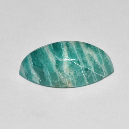 Amazzonite Verde Pino naturale da 6.66 ct, Taglio marquise, Opaco