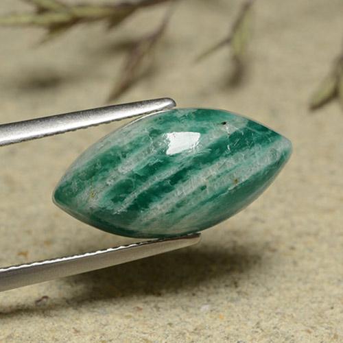 Amazzonite verde pino naturale da 7,54 ct, marchesa, opaco