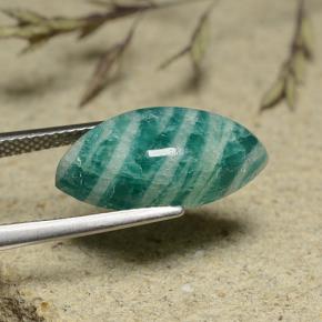 Amazzonite blu-verde naturale da 7,09 ct, marchesa, opaco