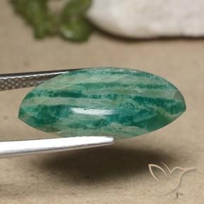 Amazzonite Verde freddo naturale da 6.91 ct, Taglio marquise, Opaco