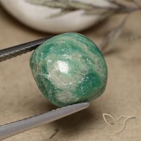 Amazzonite Verde medio naturale da 5.56 ct, Cuscino, Opaco