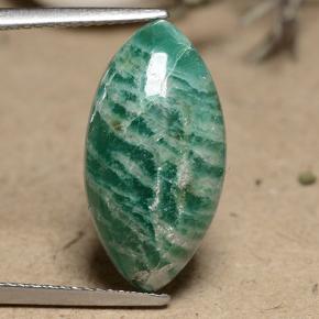 Amazzonite Verde Pino naturale da 7.47 ct, Taglio marquise, Opaco
