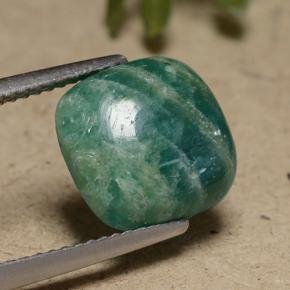Amazzonite verde scuro naturale da 3,73 ct, taglio a cuscino, opaco