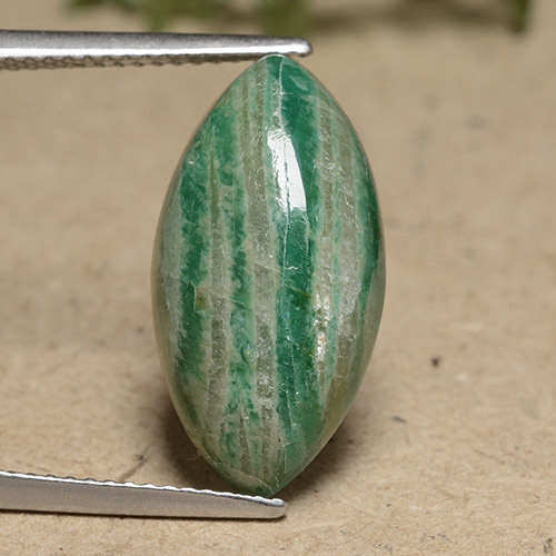 Amazzonite Verde freddo naturale da 8.09 ct, Taglio marquise, Opaco