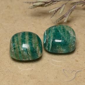 Gemme di Amazzonite Verde medio naturale da 9.92 ct, Cuscino, Opaco