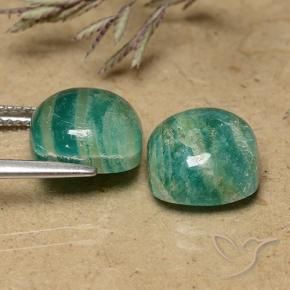 Gemme di Amazzonite Verde freddo naturale da 9.63 ct, Cuscino, Opaco