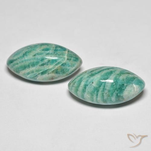 15.86ctw Naturale Verde medio Amazzonite, Taglio marquise, Opaco
