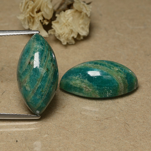Amazzonite naturale verde da 19,69 ct, marchesa, opaco