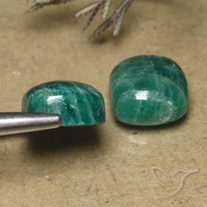 Gemme di Amazzonite Verde medio-scuro naturale da 10.69 ct, Cuscino, Opaco