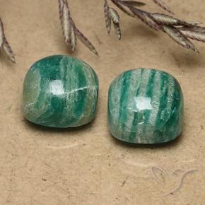 Gemme di Amazzonite Verde freddo naturale da 11.80 ct, Cuscino, Opaco