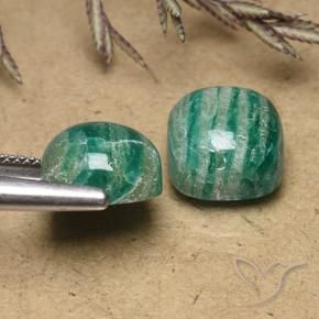 Gemme di Amazzonite Verde freddo naturale da 11.80 ct, Cuscino, Opaco