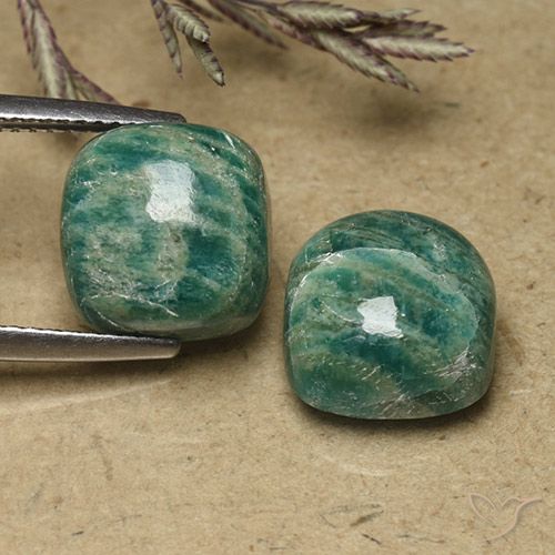 11.45ctw Naturale Verde Pino Amazzonite, Cuscino, Opaco