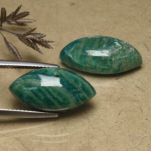 17.33ctw Naturale Verde freddo Amazzonite, Taglio marquise, Opaco