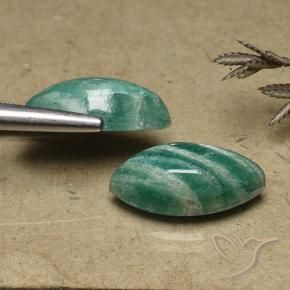 Gemme di Amazzonite Verde medio naturale da 14.15 ct, Taglio marquise, Opaco