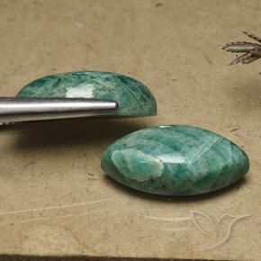 Gemme di Amazzonite Verde Pino naturale da 19.22 ct, Taglio marquise, Opaco
