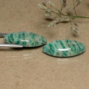 Gemme di amazzonite verde freddo naturale da 12,69 ct, marchesa, opaco