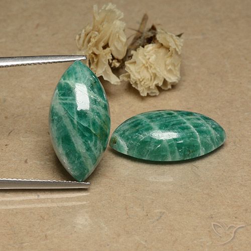 17.85ctw Naturale Verde Pino Amazzonite, Taglio marquise, Opaco