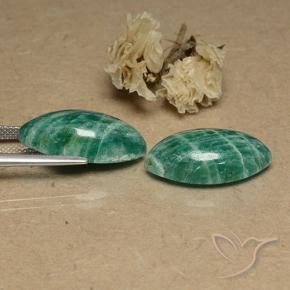 Gemme di Amazzonite Verde Pino naturale da 17.85 ct, Taglio marquise, Opaco