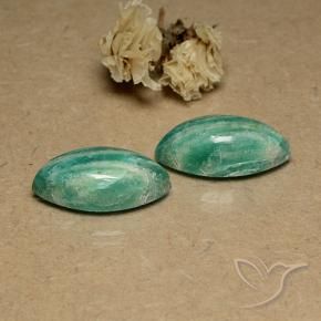 Gemme di Amazzonite Verde freddo naturale da 19.10 ct, Taglio marquise, Opaco