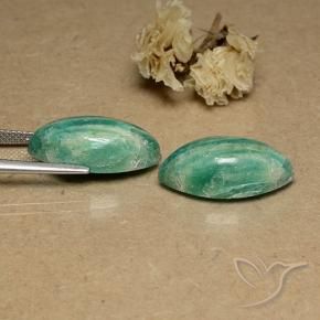 Gemme di Amazzonite Verde freddo naturale da 19.10 ct, Taglio marquise, Opaco