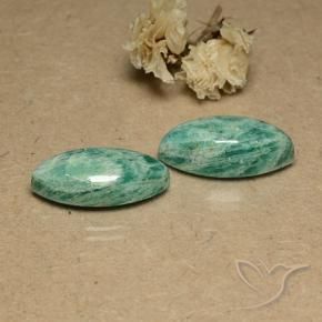 Gemme di Amazzonite Verde medio naturale da 17.71 ct, Taglio marquise, Opaco