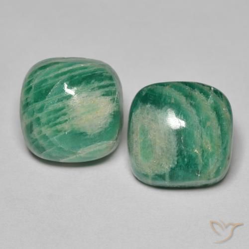 10.90ctw Naturale Verde medio Amazzonite, Cuscino, Opaco