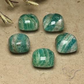 Gemme di Amazzonite Verde freddo naturale da 9.00 ct, Cuscino, Opaco