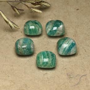 Gemme di Amazzonite Verde freddo naturale da 9.00 ct, Cuscino, Opaco