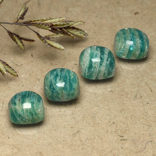 8.14ctw Naturale Verde Pino Amazzonite, Cuscino, Opaco
