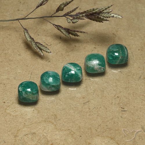 4.02ctw Naturale Verde freddo Amazzonite, Cuscino, Opaco