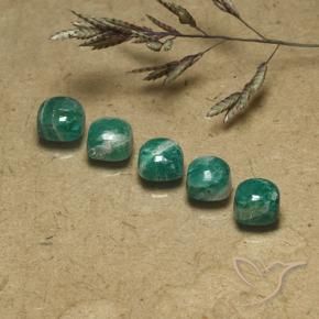 Gemme di Amazzonite Verde freddo naturale da 4.02 ct, Cuscino, Opaco