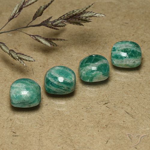 7.14ctw Naturale Verde freddo Amazzonite, Cuscino, Opaco