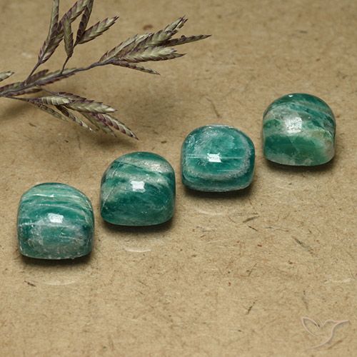 8.67ctw Naturale Verde Pino Amazzonite, Cuscino, Opaco