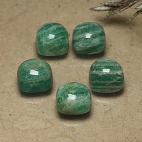 Gemme di Amazzonite Verde Pino Freddo naturale da 10.83 ct, Taglio a cuscino, Opaco
