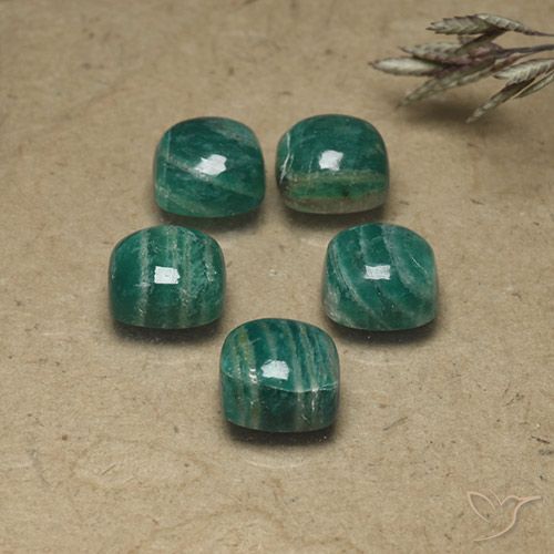 9.44ctw Naturale Verde freddo Amazzonite, Cuscino, Opaco