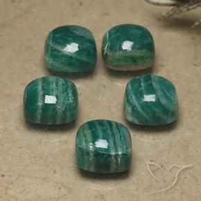 Gemme di Amazzonite Verde freddo naturale da 9.44 ct, Cuscino, Opaco