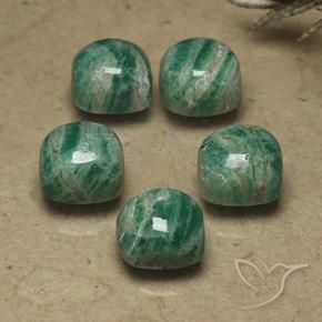 Gemme di Amazzonite Verde freddo naturale da 11.02 ct, Cuscino, Opaco