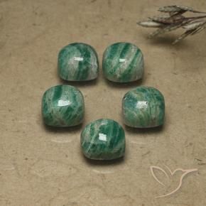 Gemme di Amazzonite Verde freddo naturale da 11.02 ct, Cuscino, Opaco